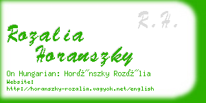 rozalia horanszky business card